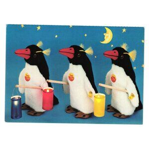 Steiff Collectible Penguins Postcard Germany Vintage Colorful Design Unused